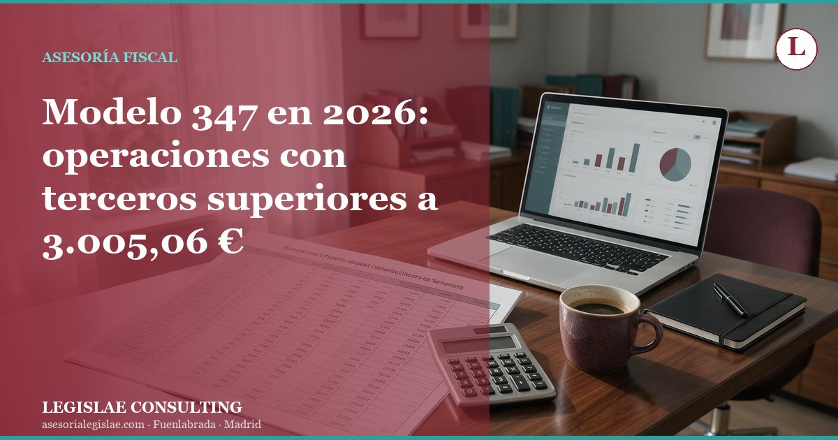 Modelo 347 en 2026: operaciones con terceros superiores a 3.005,06 €